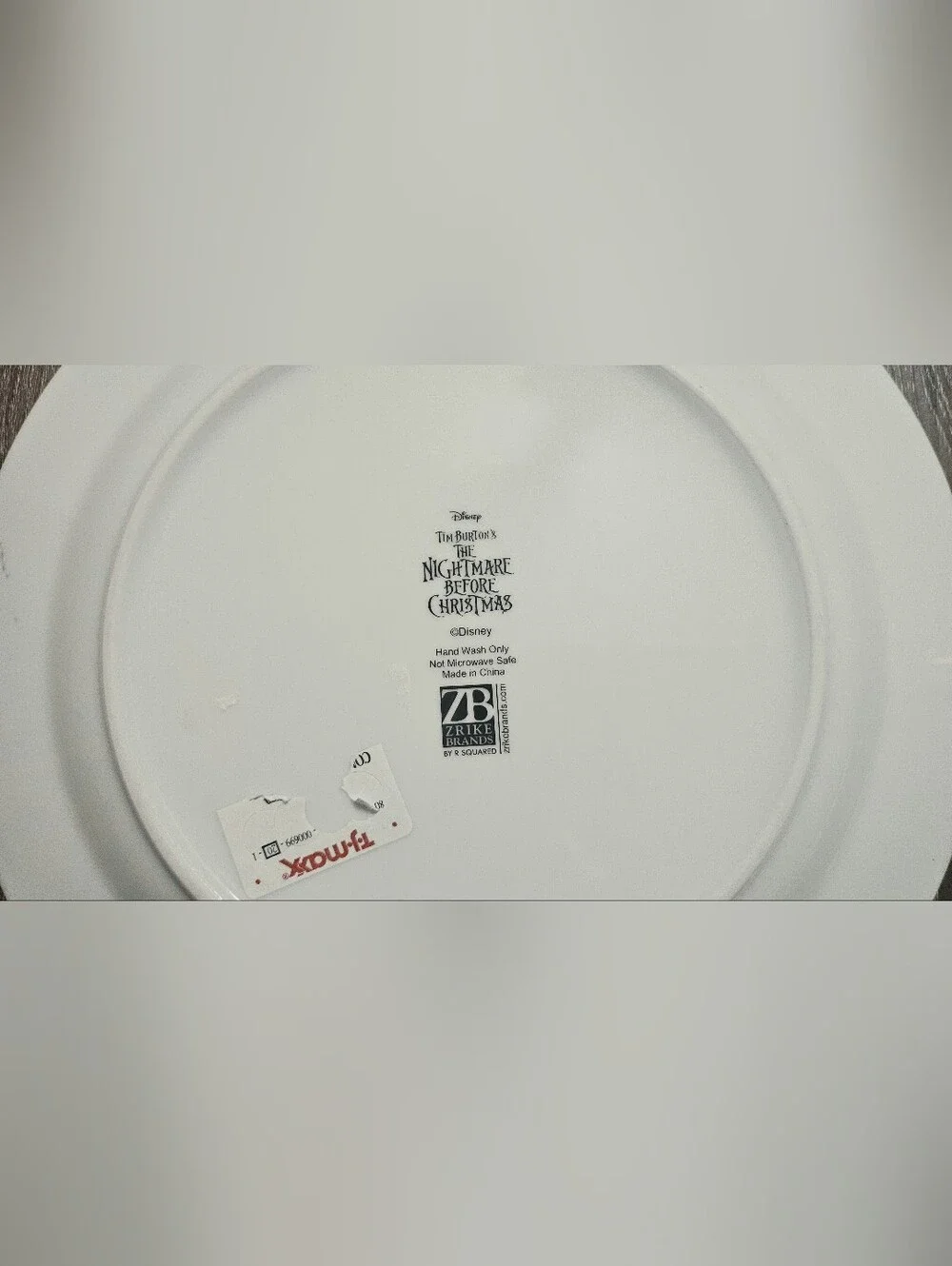 The Nightmare Before Christmas Jack & Sally Decorative Plate by Zrike NWT :CHIP: